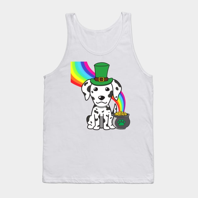 Funny dalmatian celebrates st patricks day Tank Top by Pet Station